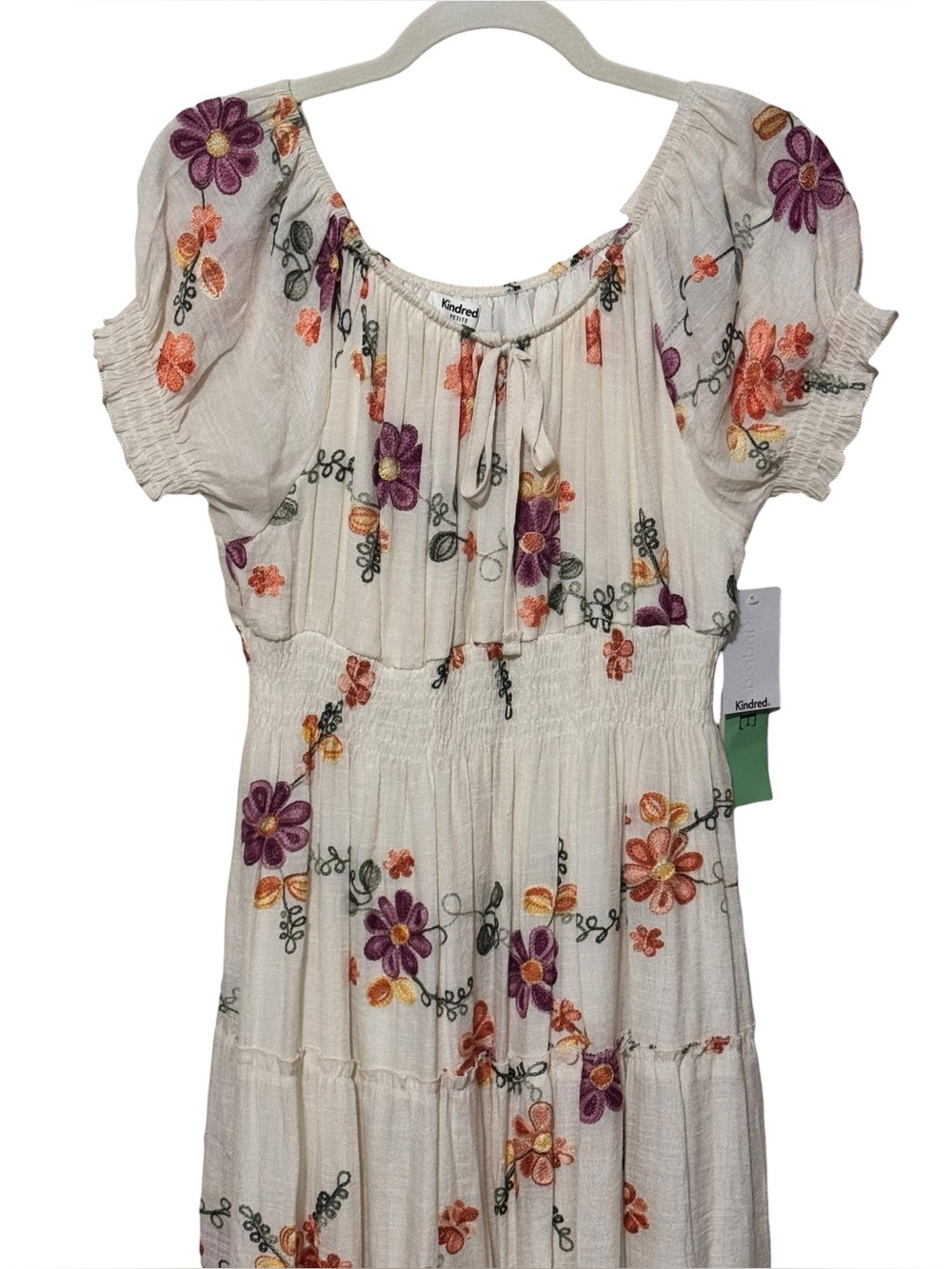 KINDRED Petite Floral Tiered Maxi Dress XLP 19” p2p Cream Multi $88 Retail 
NWT - Picture 6 of 12